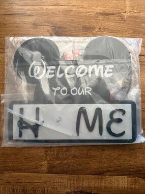Disney Welcome to Our Home Black Welcome Sign